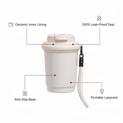 Ceramic Travel Mug – 320ml - Thermos - PocketJar Co.
